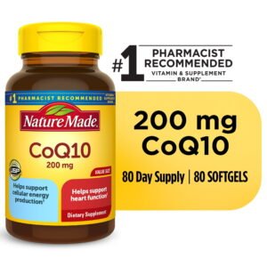 Nature Made CoQ10 200mg - 80 Softgels available at Clearwell Pharmacy in Cabo San Lucas - order online with fast prescription and pharmacy delivery in Los Cabos, Mexico
