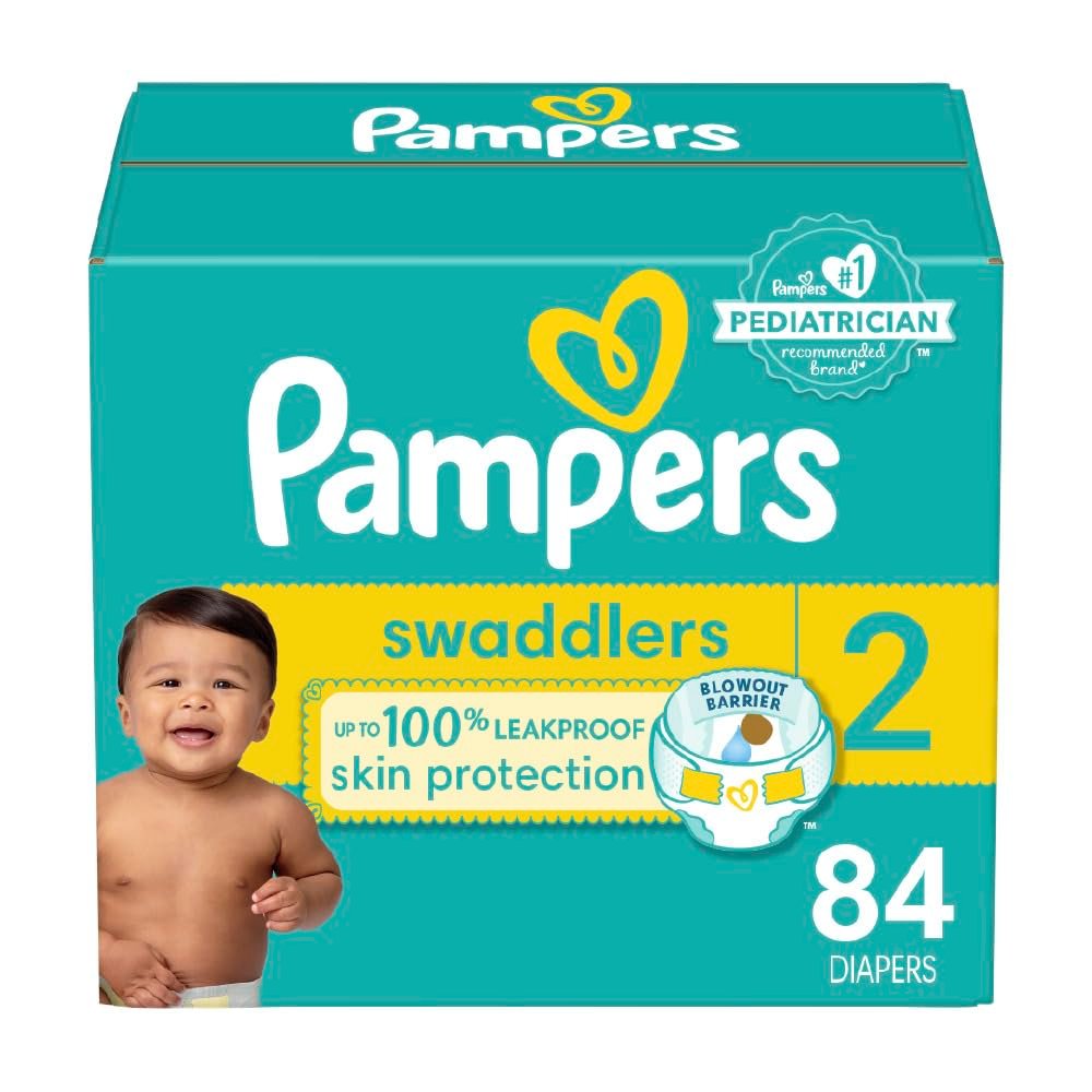 Pampers Swaddlers Diapers Size 2 — 84 ct | Clearwell Pharmacy Cabo Delivery in Cabo Pampers Swaddlers Diapers Size 2 84 ct - Clearwell Pharmacy