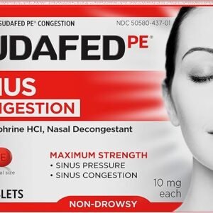 Sudafed PE Sinus Congestion 10mg 18 Tablets - Clearwell Pharmacy