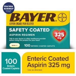 Bayer Aspirin 325mg 100 Coated Tablets - Clearwell Pharmacy