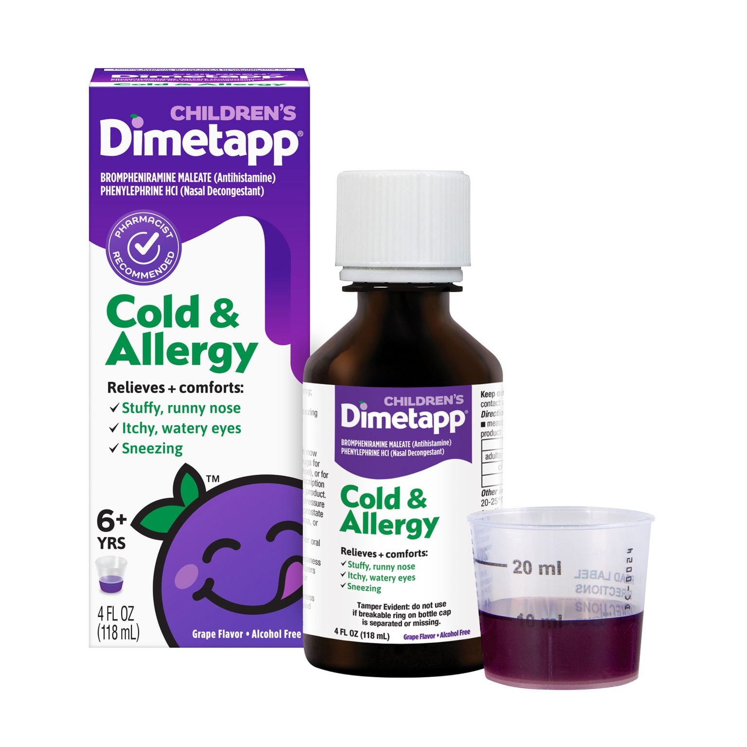 Children's Dimetapp Cold & Allergy Elixir — 118ml Bottle | Clearwell Pharmacy Cabo Delivery in Cabo Children's Dimetapp Cold & Allergy Elixir — 118ml Bottle - Clearwell Pharmacy delivery