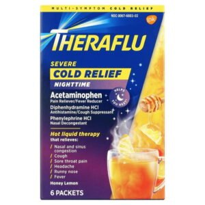 Theraflu Nighttime Severe Cold 6 Packets - Clearwell Pharmacy