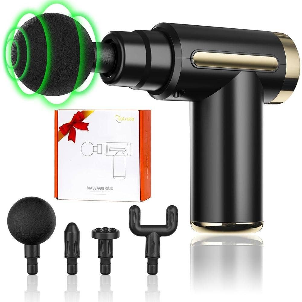 Mini Massage Gun Muscular Portable Ultra Silenciosa 35DB with 6 Velocidades & 4 Cabezales for | Clearwell Pharmacy Cabo Delivery in Cabo Mini Massage Gun Muscular Portable Ultra Silenciosa 35DB with 6 Velocidades & 4 Cabezales for