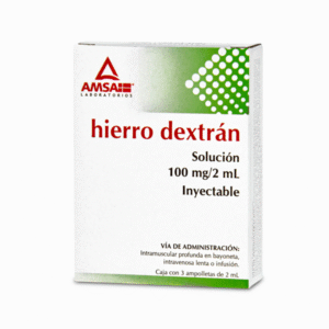 Iron Dextran 100mg/2ml Injectable Solution 3 Ampoules