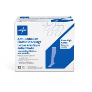 Stockings Compression Anti-Anti-Embolism Knee Medline Spandex Size XL-Regular 1 Pair