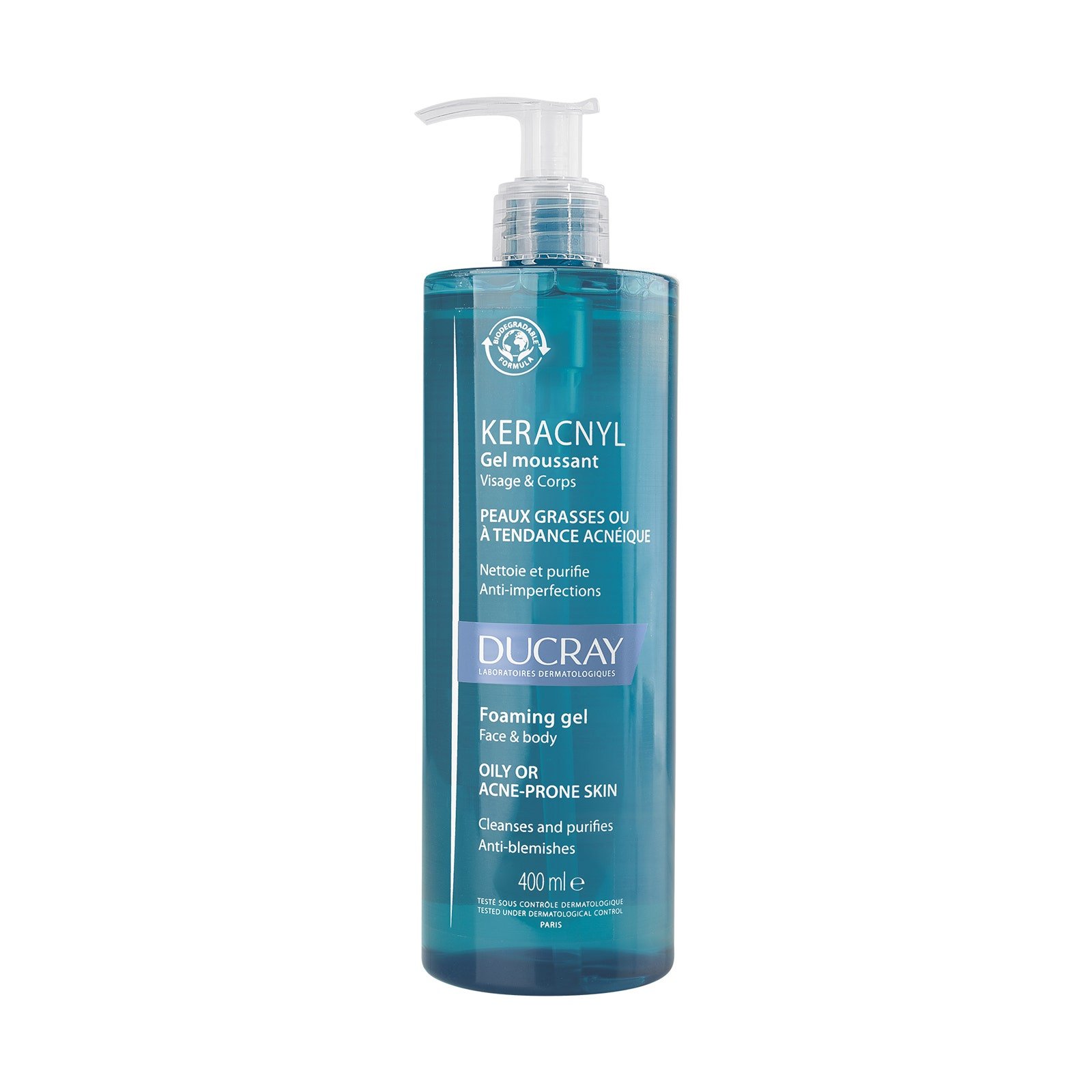 Ducray Keracnyl Gel Espumoso 400 ml | Clearwell Pharmacy Cabo Delivery in Cabo Ducray Keracnyl Gel Espumoso 400 ml