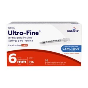 Ultra-Fine™ Syringe 6mm 31G 0.5mL 30 Pieces