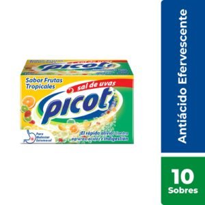 Picot Sal Uvas Antacid Flavor Frutas Tropicales 10 Sachets