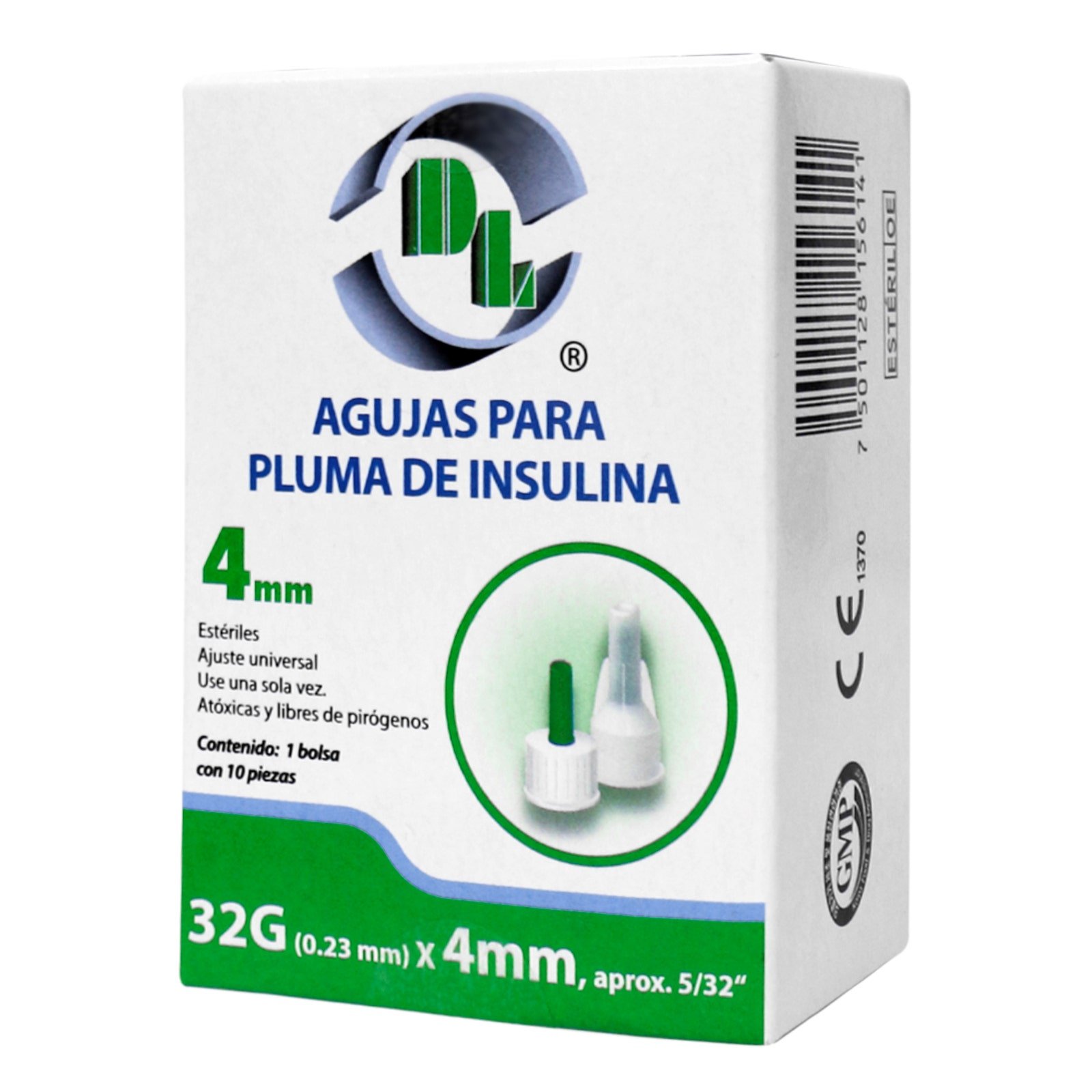 DL Needles for Pluma Insulina 32 g x 4 mm 10 Pieces | Clearwell Pharmacy Cabo Delivery in Cabo DL Needles for Pluma Insulina 32 g x 4 mm 10 Pieces