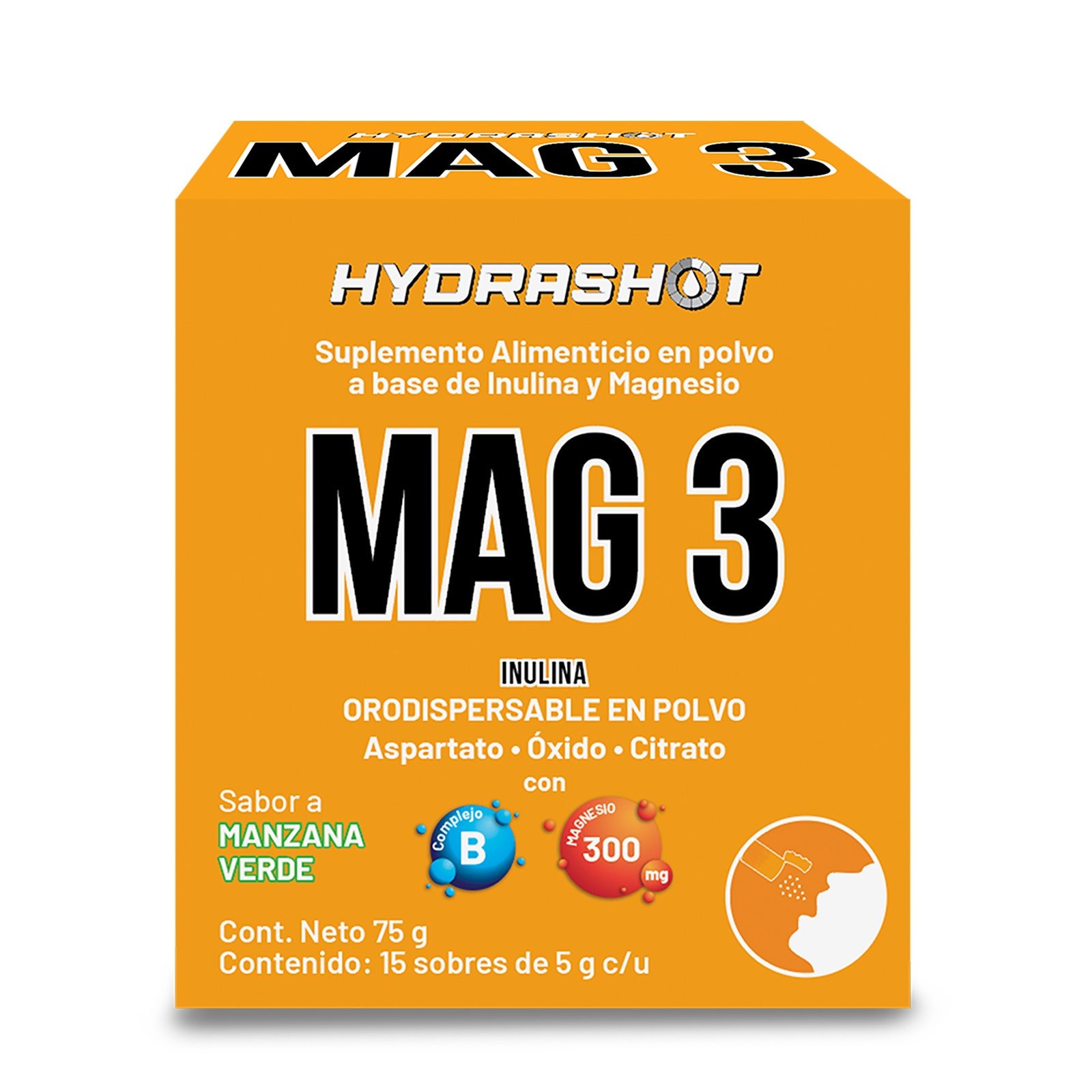 Hydrashot Mag 3 Box with 15 Sachets | Clearwell Pharmacy Cabo Delivery in Cabo Hydrashot Mag 3 Box with 15 Sachets