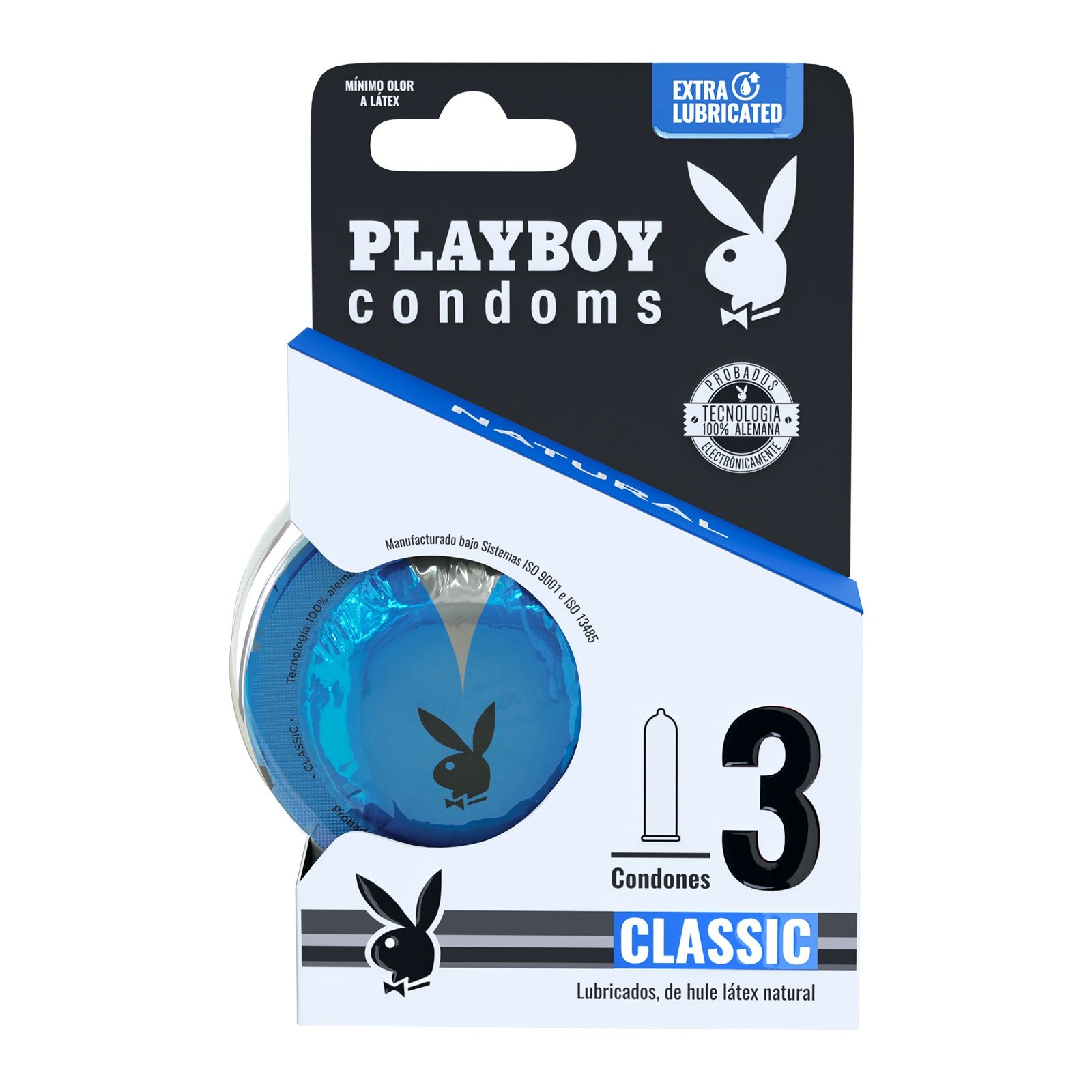 Condoms Playboy Classic with 3 pcs | Clearwell Pharmacy Cabo Delivery in Cabo Condoms Playboy Classic with 3 pcs
