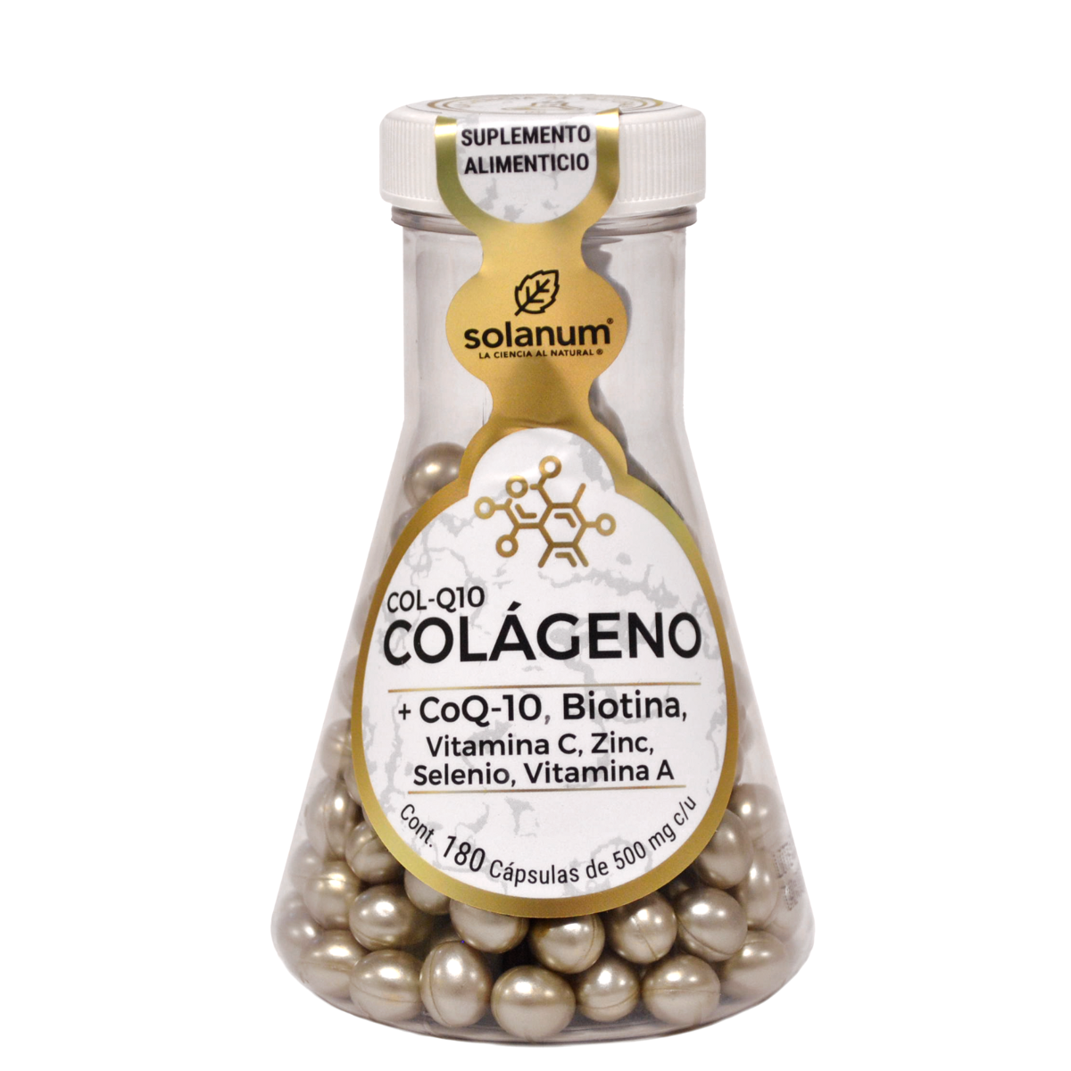 Solanum Collagen Perlacaps + Biotina 180 Capsules | Clearwell Pharmacy Cabo Delivery in Cabo Solanum Collagen Perlacaps + Biotina 180 Capsules